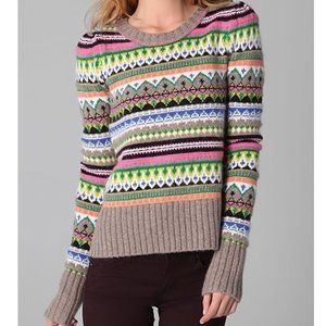 Juicy Couture Fair Isle Sweater XS P Angora Wool